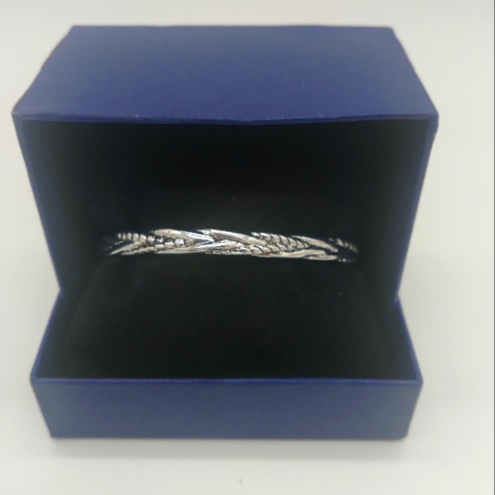 Unisex Fashion 925 Sterling Silver Overlay Ajustable Cuff Bracelet